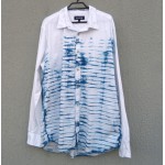 Blazer Brand Long Cotton Indigo Dyed Shibori Shirt