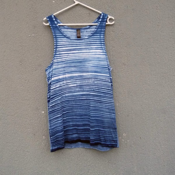 Indigo Dyed Shibori Singlet