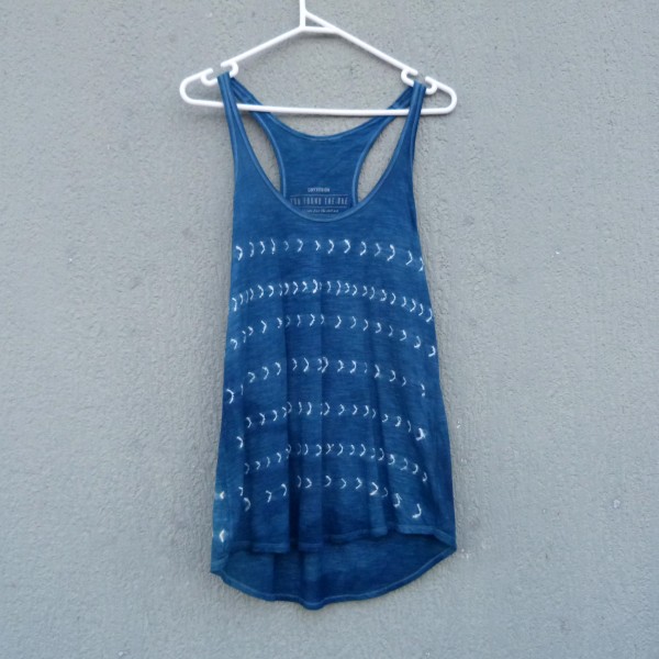 Indigo Dyed Shibori Singlet