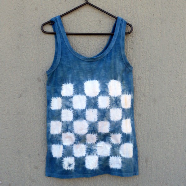 Indigo Dyed Shibori Singlet