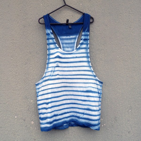 Indigo Dyed Shibori Singlet