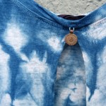 Linen and Viscose Tiger Lily brand Indigo Dyed Shibori Singlet