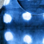 Kookai brand recycled Womens Singlet Indigo Natural Hand Dyed Shibori Tie Dye