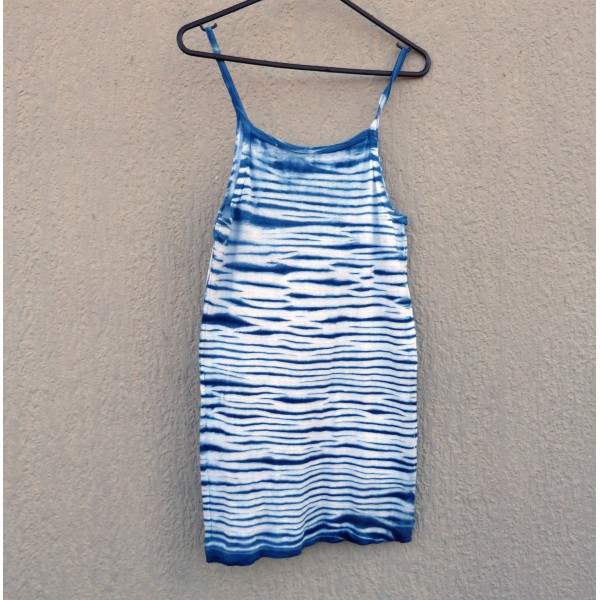 Indigo Dyed Shibori Singlet