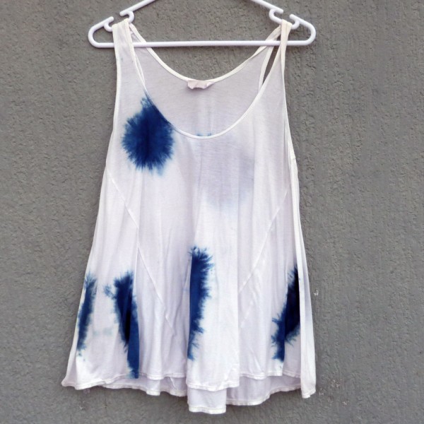 Indigo Dyed Shibori Woman's Top 012