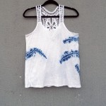 Atmosphere brand Indigo Dyed Shibori Top Cotton