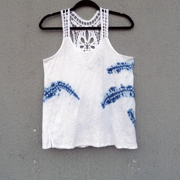 Atmosphere brand Indigo Dyed Shibori Top Cotton