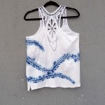 Atmosphere brand Indigo Dyed Shibori Top Cotton