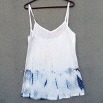 Short Dress Size M Organic Cotton Indigo Dyed Shibori 05