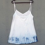 Short Dress Size M Organic Cotton Indigo Dyed Shibori 06