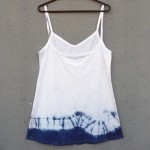 Short Dress Size M Organic Cotton Indigo Dyed Shibori 08