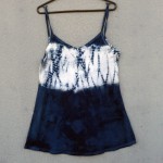 Short Dress Size L Organic Cotton Indigo Dyed Shibori 13