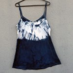 Short Dress Size L Organic Cotton Indigo Dyed Shibori 13