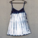 Short Dress Size L Organic Cotton Indigo Dyed Shibori 15