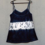 Short Dress Size M Organic Cotton Indigo Dyed Shibori 18