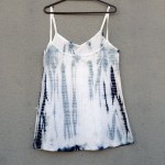 Short Dress Size M Organic Cotton Indigo Dyed Shibori 19