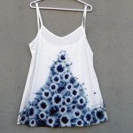 Short Dress Size L Organic Cotton Indigo Dyed Shibori 25