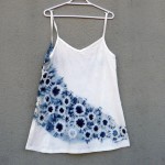 Short Dress Size L Organic Cotton Indigo Dyed Shibori 26