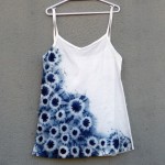 Short Dress Size L Organic Cotton Indigo Dyed Shibori 27