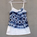 Short Dress Size S Organic Cotton Indigo Dyed Shibori 31