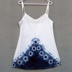 Short Dress Size S Organic Cotton Indigo Dyed Shibori 32