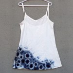 Short Dress Size S Organic Cotton Indigo Dyed Shibori 33