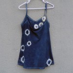 Short Dress Size M Organic Cotton Indigo Dyed Shibori 35