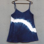 Short Dress Size L Organic Cotton Indigo Dyed Shibori 38