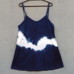 Short Dress Size L Organic Cotton Indigo Dyed Shibori 39