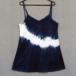 Short Dress Size M Organic Cotton Indigo Dyed Shibori 42