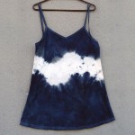 Short Dress Size M Organic Cotton Indigo Dyed Shibori 43