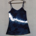 Short Dress Size S Organic Cotton Indigo Dyed Shibori 45