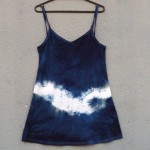 Short Dress Size S Organic Cotton Indigo Dyed Shibori 46