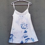 Short Dress Size S Organic Cotton Indigo Dyed Shibori 49