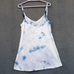 Short Dress Size S Organic Cotton Indigo Dyed Shibori 52