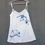 Short Dress Size M Organic Cotton Indigo Dyed Shibori 53