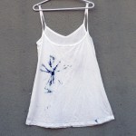 Short Dress Size M Organic Cotton Indigo Dyed Shibori 54