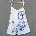 Short Dress Size M Organic Cotton Indigo Dyed Shibori 55