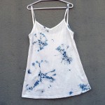 Short Dress Size L Organic Cotton Indigo Dyed Shibori 57