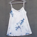 Short Dress Size L Organic Cotton Indigo Dyed Shibori 57