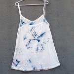 Short Dress Size L Organic Cotton Indigo Dyed Shibori 58