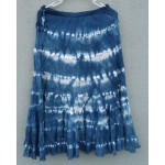 Indigo Dyed Shibori Skirt