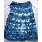 Indigo Dyed Shibori Skirt