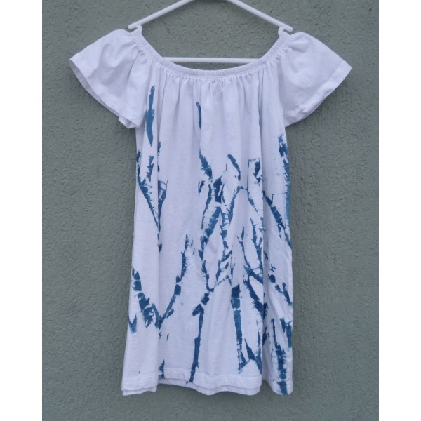 Indigo Dyed Shibori Dress