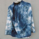 Indigo Dyed Shibori Skirt