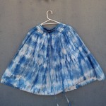 Indigo Dyed Shibori Skirt