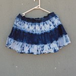 Glassons Brand Indigo Dyed Shibori Short Skirt