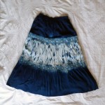 Indigo Dyed Shibori Skirt