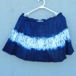 Glassons Brand Indigo Dyed Shibori Short Skirt