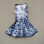 Boohoo Brand Indigo Dyed Shibori Sleeveless Dress